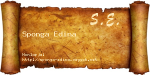 Sponga Edina névjegykártya