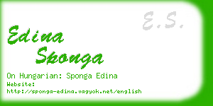 edina sponga business card